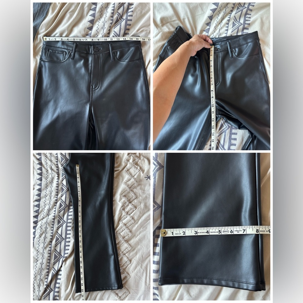 SEVEN7 FAUX LEATHER CROPPED BOOTCUT PANTS - Picture 5 of 7